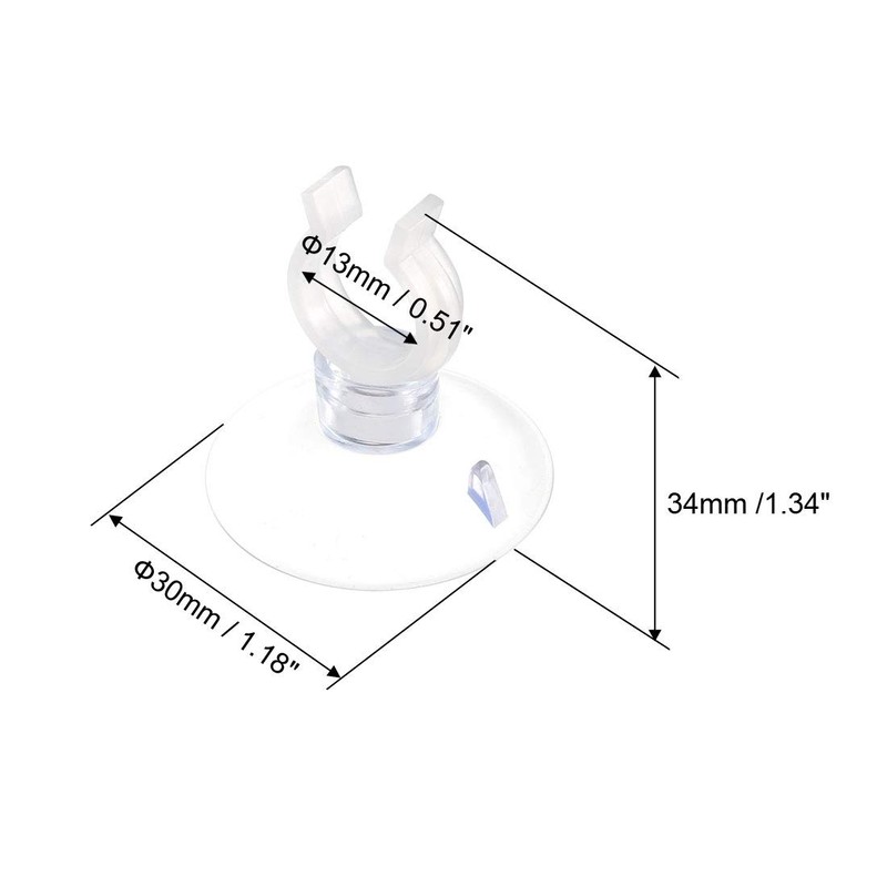 sourcing map Pack of 20 Aquarium Replacement Suction Cup Clips