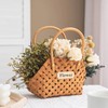 Wood Baskets Woven Hand-Held Wicker Cachepot For Flowers Pot Wicker