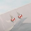 CENWA Canada Flag Heart Charm Earring/Keychain Flag Gift Canada Flag