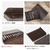 Hiram Brown Crazy Horse Leather Magnetic Split Design Pen Storage