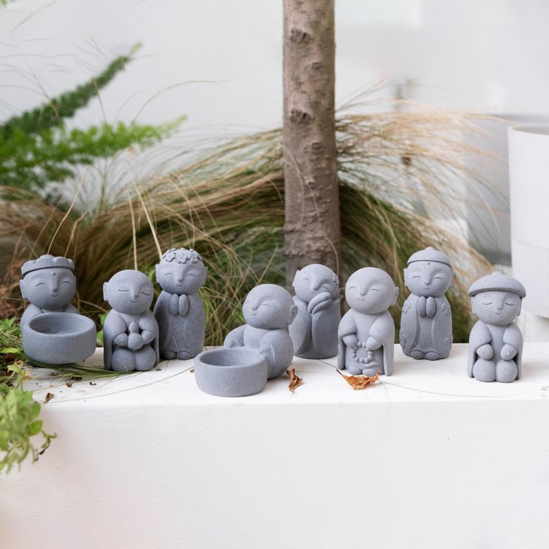 FAJZATA Japanese Buddha Statue Japanese Zen Monk Buddha with Cucurbit