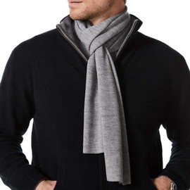 EURKEA KASHIMIA20-G Men's Scarf, 100% Merino Wool, Simple, Valentine's Day, Gift, Present, medium grey