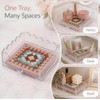 Clear Scalloped Acrylic Tray with Insert, Multi-Functional Acrylic Trays for