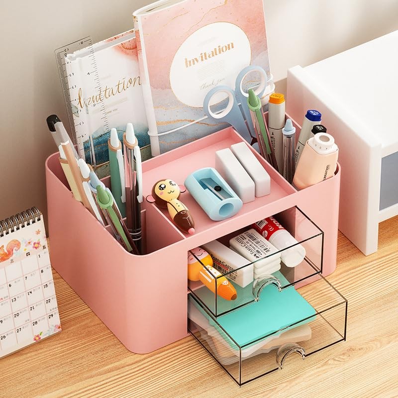 Fonture Office Desk Organizer Desktop Drawer Storage Box Makeup Box