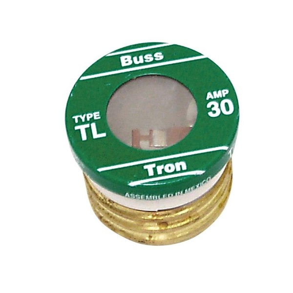Bussman TL-30PK4 30 Amp TL Edison Plug Time Delay Fuse 4 Count Per Package (3 Pack)