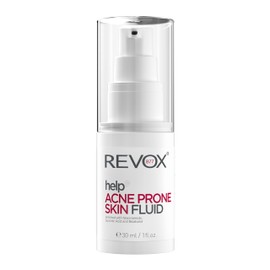 REVOX B77 - Help Acne Prone Skin Fluid, 30 ml, Crema Acné Facial, Fluido Pieles Grasas con Tendencia al Acné, Hidrata y Regula la Producción de Sebo, 