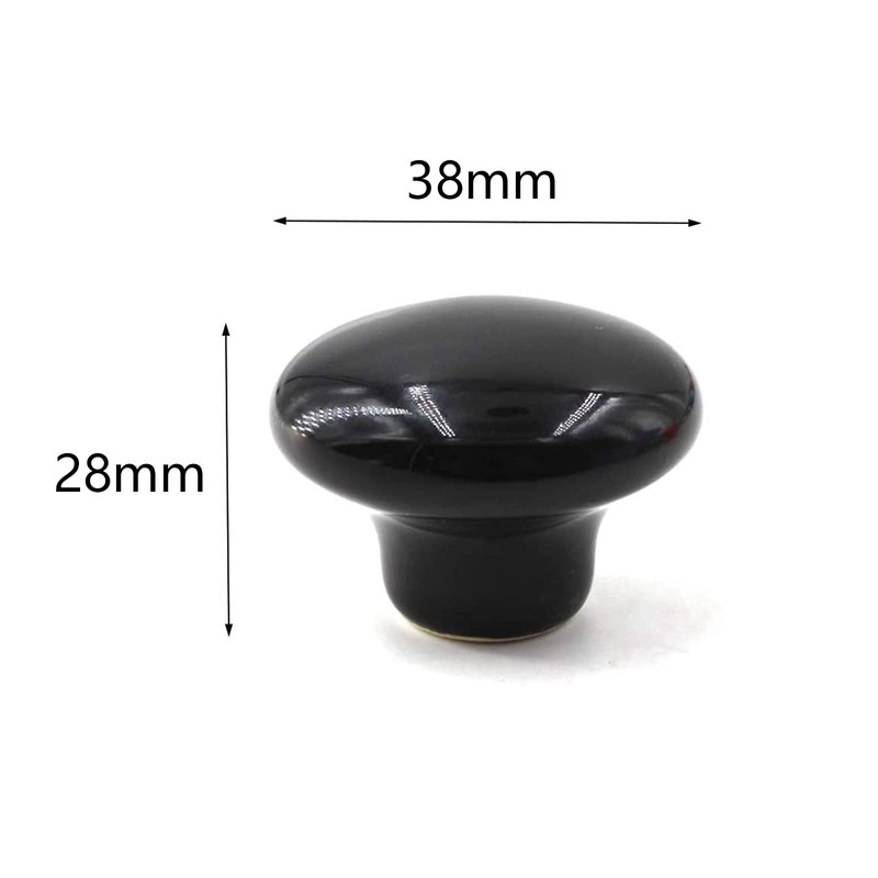 Flomore Round Ceramic Knobs for Nursery Dresser Drawers (Pack of