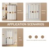 Wall Mount Folding Shower Curtain Rod, 69 Inches (5-Fold), Adjustable