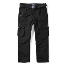 OCHENTA Boy's Hiking Pants Kids Youth Quick Dry Cargo Trousers for Outdoor Fishing Scout Black 180-12-13 Years