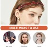 Landrain Pack of 4 Hair Bands with Clips Double Layer