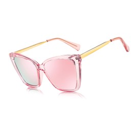 FEISEDY Trendy Polarized Women Sunglasses, Retro Womens Square Cat Eye Sun Glasses B4134