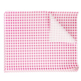 HARFINGTON 100pcs Square Checkered Wax Paper Sheets 15.75" x 11.81" Oil-absorbing Dry Food Wrapping Paper for Sandwich Baking Paper Liners Picnic Basket Bread Hamburger Wrap Kitchen, Pink