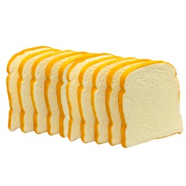 Generic [10-Pack] Fake Toast，Simulation Artificial Bread and Artificial Bread - Faux Food Replica for Kitchen and Bakery Shop Props Display, HC2425-T10