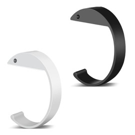 SAHENITEANA C-Shaped Desk Purse Hooks, Handbag Table Utility Hooks Desktop Holder for Hanging Various Heavy Objects Organizers Suitable for Bag Wallet Types (Black&White, 2 Pack)