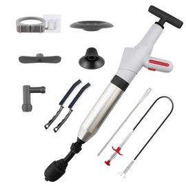 mivndeeopu Toilet Plunger, Plungers for Bathroom Heavy Duty with Holder, Powerful Toilet Snake for Unclogging Plunger with Real-Time Pressure Indicator Plungers for Washbasin, Floor, Kitchen Clogged