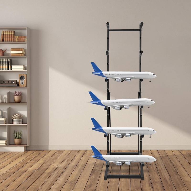 6 Tiers RC Airplanes Storage Rack Metal Model Aircraft Stand