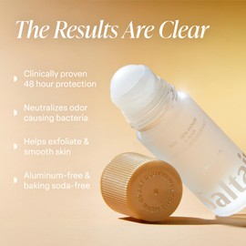 Saltair Serum Deodorant Golden Hour 2 Pack. 5% AHA Formula. Lactic Acid and Mandelic Acid Deodorant. Aluminum Free Odor Control for Women and Men. Travel Essentials, 2x 1.7oz Roll On