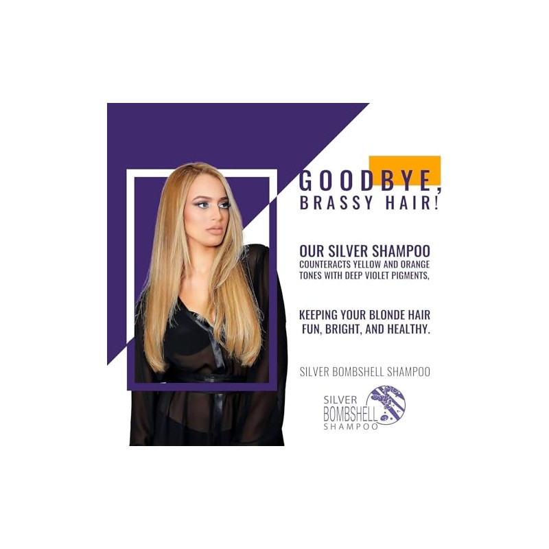 GK HAIR Global Keratin Silver Bombshell Purple Shampoo (9.5 Fl