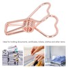 100 Pcs Binder Clips Hollow Heart Shape Strong Clamping Force