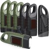 Mudder 6 Pcs Hand Crank Solar Powered Flashlights Emergency Rechargeable