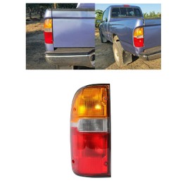 ECOTRIC Tail Light Compatible with 1995-2000 Toyota Tacoma Truck Lamp Taillight Rear Signal Brake Light Driver Side Left w/Bulb(s) Replacement for TO2800116 8156004030