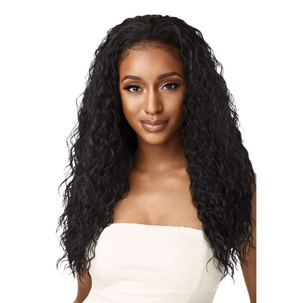 Outre Quick Weave Wet & Wavy Style Synthetic Half Wig BEACH CURL 24" (2)
