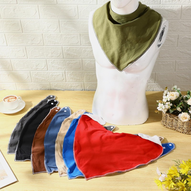 Cutecrop 8 Pcs Adult Drool Bib for Men Women Special