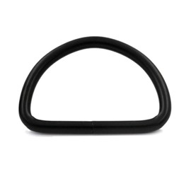 Amanaote Metal D-Rings Buckle 2" Inside Diameter Non-Welded for Webbing Sewing DIY - Black - Pack of 10