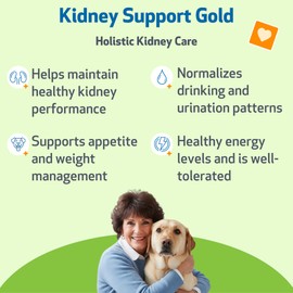 Pet Wellbeing Kidney Support Gold for Dogs - Supports Healthy Kidney Function, Fluid Balance, Energy Levels, Rehmannia, Dong Quai - Veterinarian-Formulated Herbal Supplement 2 oz (59 ml)