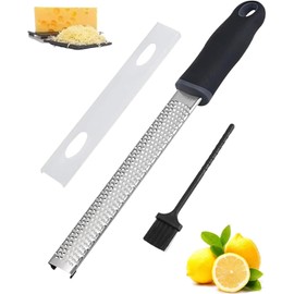 3 Piezas rallador de limon, Rallador Multiusos para Cocina, Rallador de Queso y Verduras, Diseño Ergonómico, Acero Inoxidable Duradero, Herramienta de Preparación de Alimentos