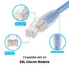 InstallerParts RJ11 Shielded Modem Cable for DSL Internet, 7 Ft,