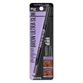 Maybelline New York Brow Ultra Slim Defining Eyebrow Makeup Mechanical Pencil With 1.55 MM Tip And Blending Spoolie For Precisely Defined Eyebrows, Black, 0.003 oz.
