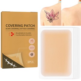 6pcs A Kit Tattoo Cover Up Tape Invisible Scar Cover-Up Tattoo Cover Up Patch Tattoo Makeup Cover Up Waterproof Long Lasting Coverage For Face Arms Legs And Other Areas Perfect For Hiding Tattoos Scar