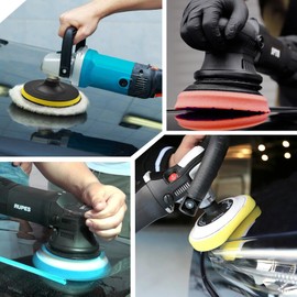 IPELY 6 Pcs 5 Inch Buffing Pads, Polishing Pads 5.5 Inch 140 mm Face for 5 Inch 125mm Base Plate Compounds, Buffer Pads for Polishing and Waxing