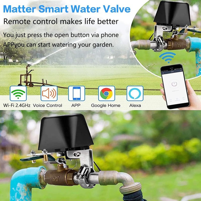 Jinvoo Matter Smart Water Valve, Matter Valve, Electric Smart Valve,