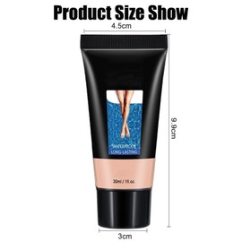 Body Leg Make-Up Waterproof, Tattoo Make Up Cover, Body Coverage Perfector for Legs, Tattoo Cover for Leg and Body, Easy to Apply, Full Coverage Concealer (Natural Colour)