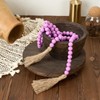 OMISHE 59in Wood Bead Garland with Tassels, Decorative Beads Decor,