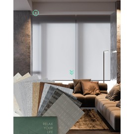 Yoolax Motorized Blinds, Light Filtering Smart Shades Work with Alexa Google Home, Automatic Blinds for Windows Custom Blinds for Living Room, Fabric Sample (Multicolor)