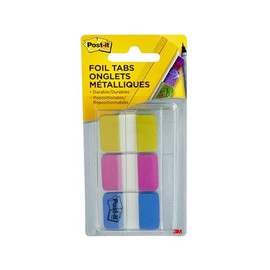Post-it Pestañas de aluminio, colores iridiscentes, 36 pestañas/paquete, 1 x 1.5 pulgadas (686-FLOPBT)