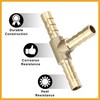Partuto 2 Pcs 6mm Hose Barb Copper 3 Way Tee