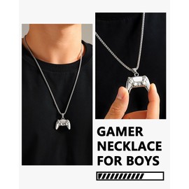 ORISPRE Cool Stuff Gamer Gifts for Boys 8-12 Necklace Christmas Stocking Stuffers for Kids Teen Boys 10 12 14 13 15