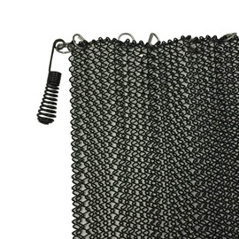 Fireplace Replacement Black Hanging Mesh Curtain Screens Two (2) Panels 19" High X 24" Wide with Pulls