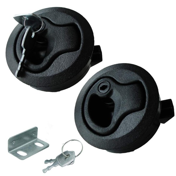 2PCS Marine Hatch Latch Lock Flush Pull Hatch Round Slam