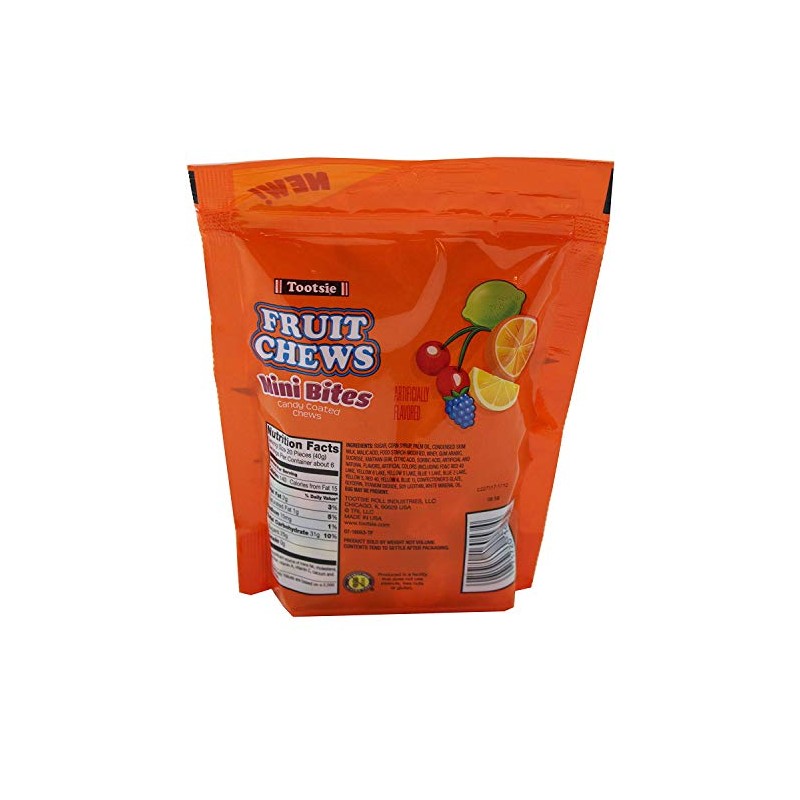 Tootsie Fruit Chews Mini Bites Candy Coated, 9 oz