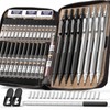 Nicpro 45PCS Black & Silver Metal Mechanical Pencil Set in