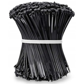 Black Cable Ties 250mm x 4.6mm (100 Pack) – Extra Strong Nylon Zip Ties, Heavy Duty Plastic Tie Wraps, Self-Locking & UV Resistant for Cable Management, DIY, Office, Home & Garden Use