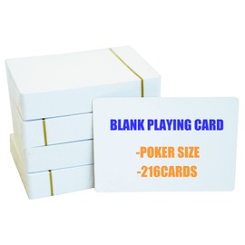 SEETOOOGAMES Blank Playing Cards to Write on - 216pcs Poker Size Game Cards