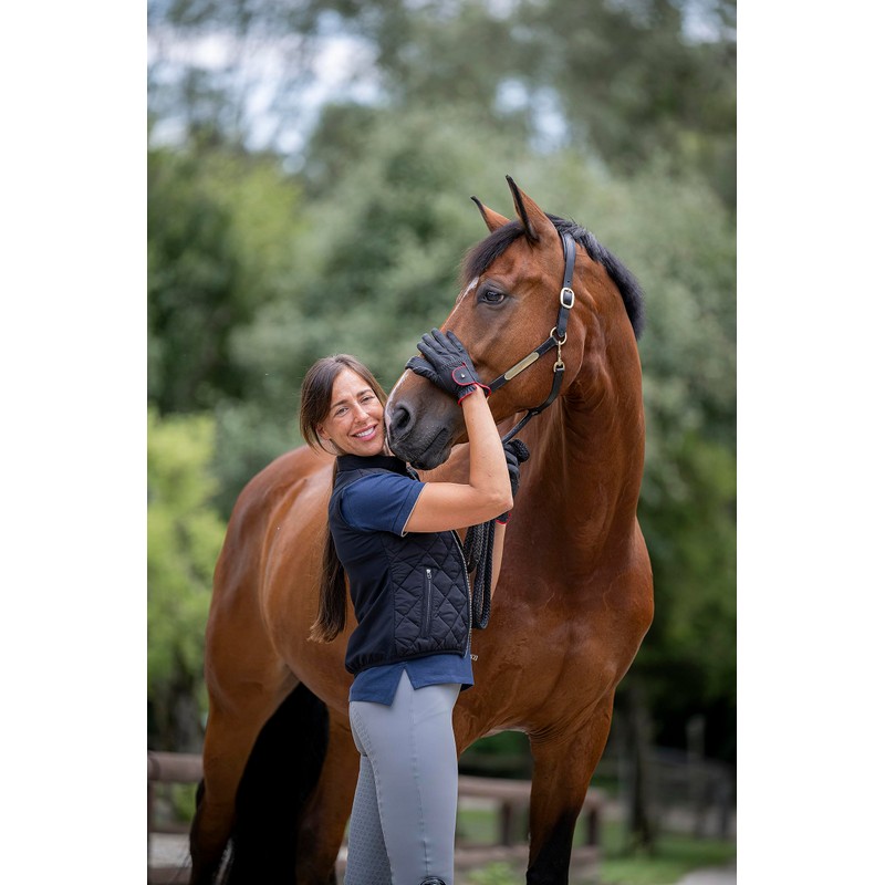 Roeckl LONA Navy and Silver ladies glove