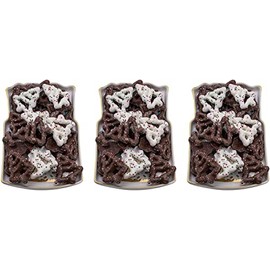Chocolate Covered Pretzels 1.25 lbs - Triple Holiday Pack of 7 oz Boxes (Christmas Tree Mix)