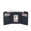 VANNANBA Mens Genuine Leather RFID Trifold Wallet With ID Window,
